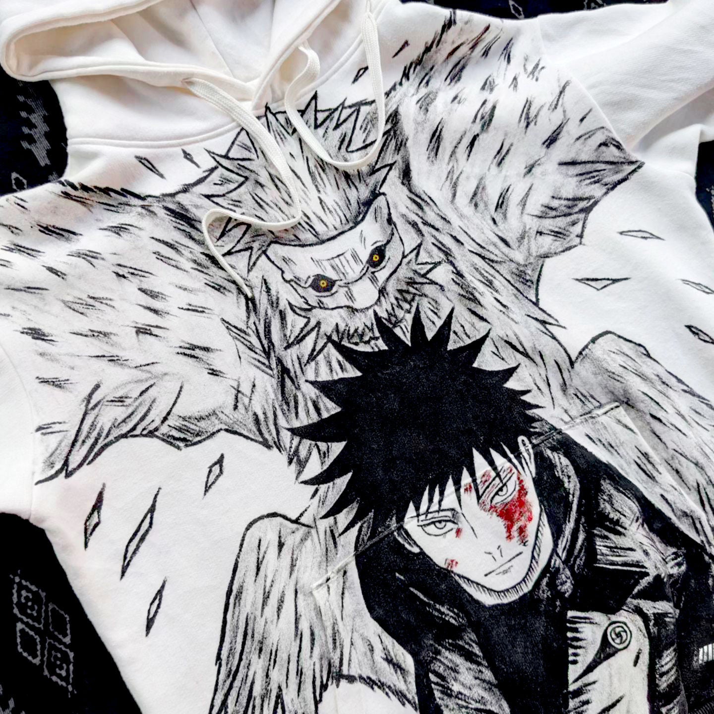 Megumi Fushiguro Spray Painting Hoodie Pre-Order