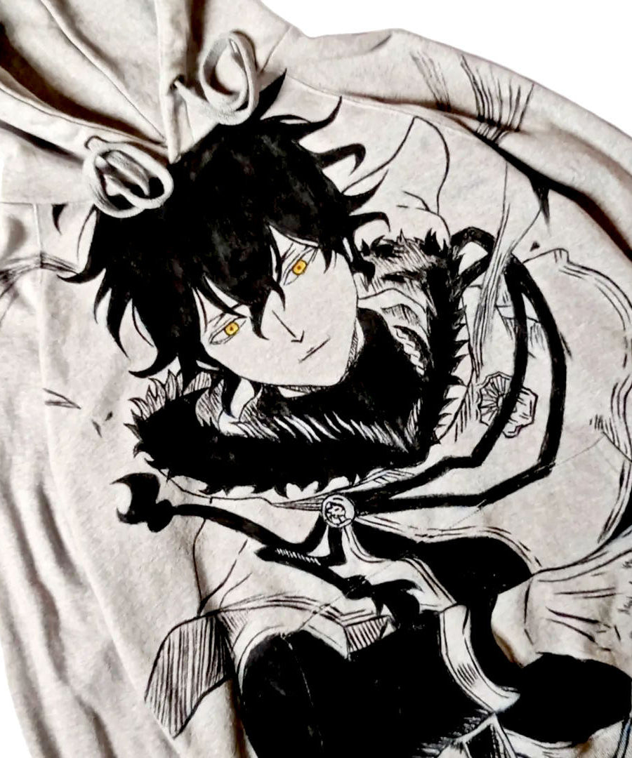 Black Clover Yuno Grinberryall Spray Painting Hoodie Pre-Order