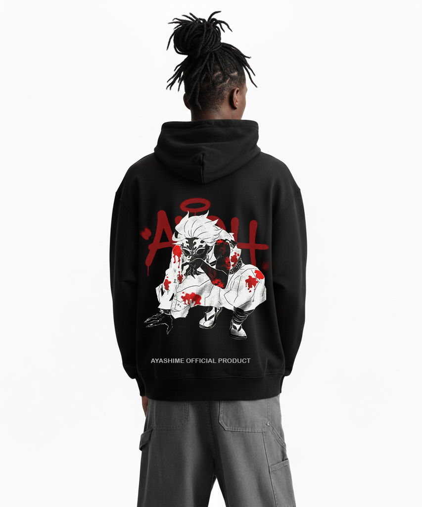 Tanjiro Kamado Demon Slayer anime hoodie - oversized streetwear design front view