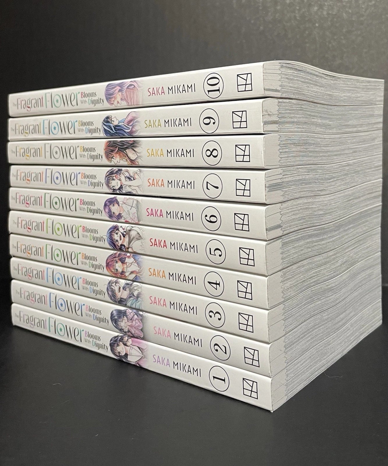 The Fragrant Flower Blooms with Dignity manga - official anime book collection back view