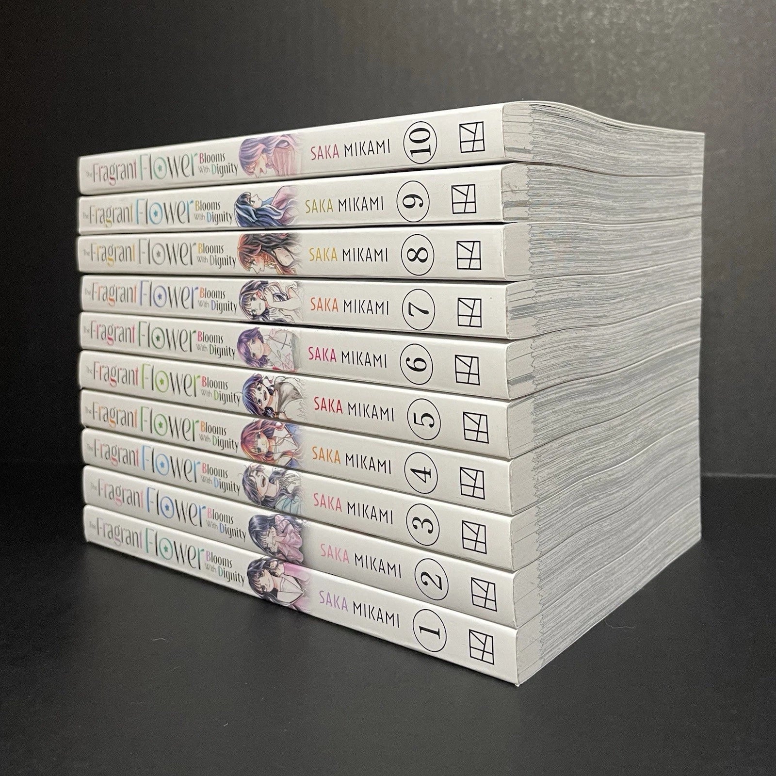 The Fragrant Flower Blooms with Dignity manga - official anime book collection back view