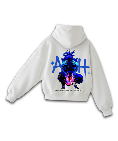 BLUE AKAZA WHITE HOODIE