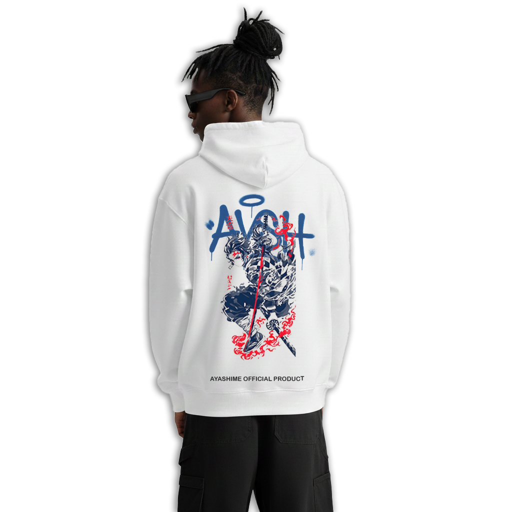TANJIRO SWORD WHITE HOODIE